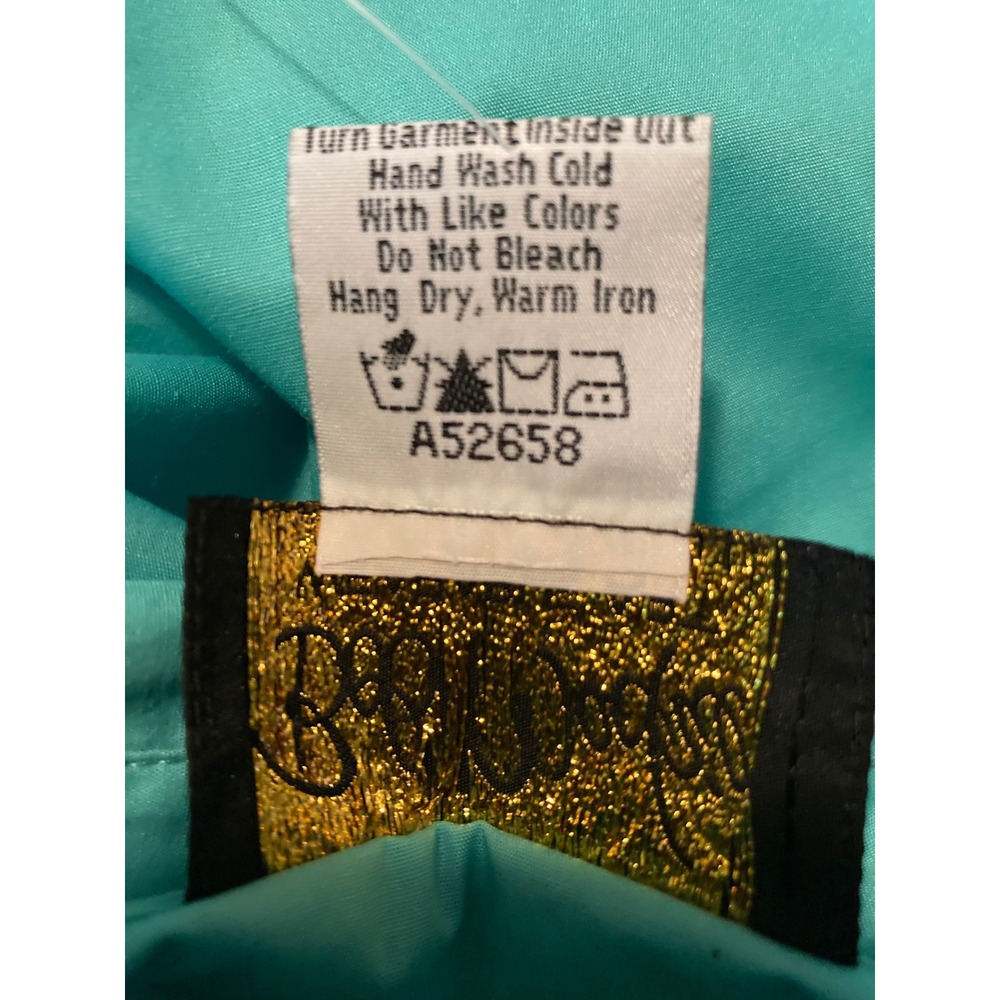 Bob Mackie Wearable Art Women's 3X Button Down Top Green Ribbon Graphic - Picture 5 of 13